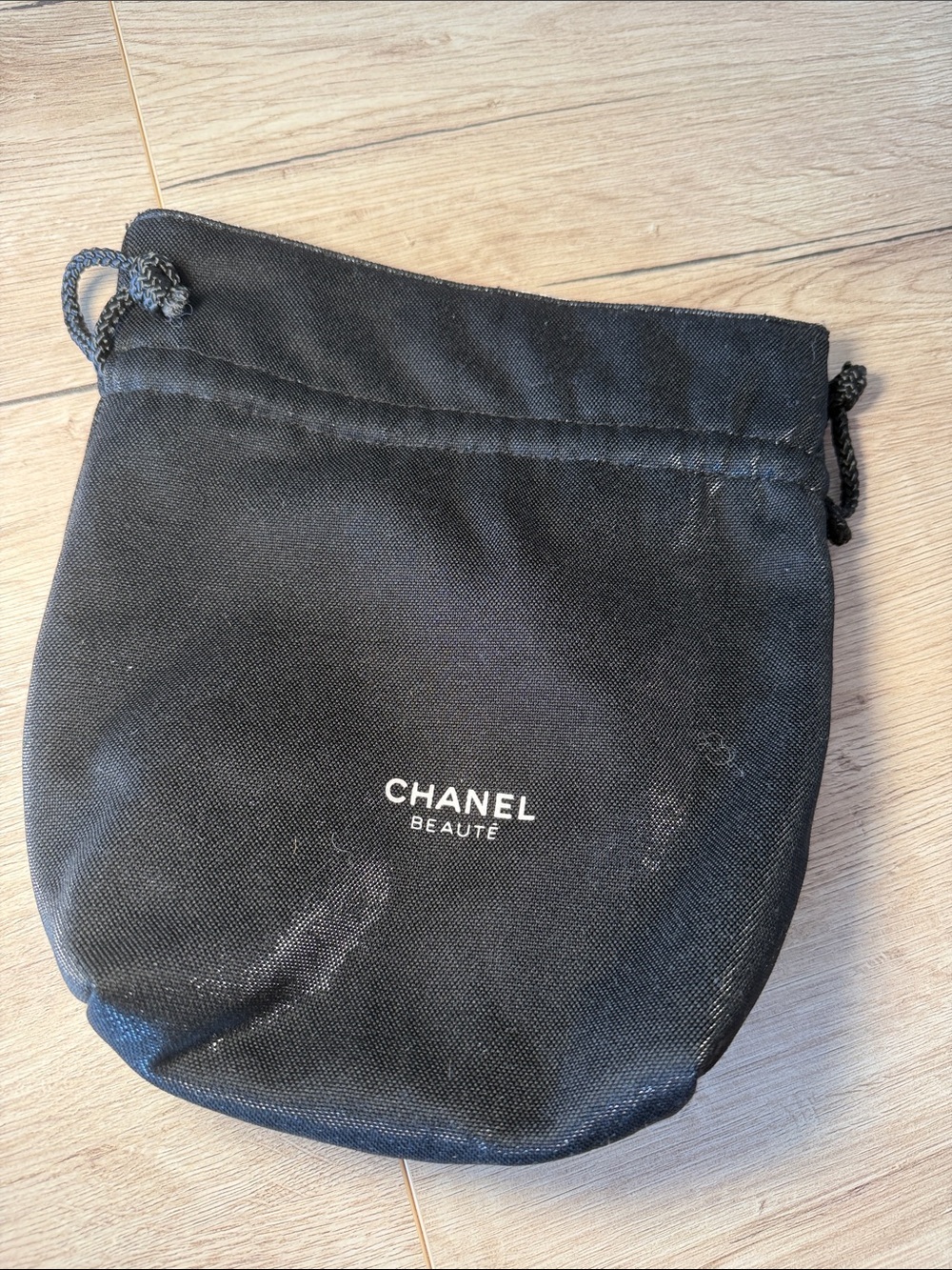 CHANEL Beauté Black Drawstring Toiletry Pouch